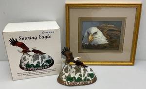 lot 19 image: Mario Fernandez Eagle Print And Ski Country Eagle Decanter (Wing Repaired)