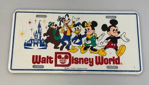 lot 63 image: Vintage Collectible Walt Disney World License Plate (Factory Sealed)