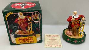 lot 108 image: Vintage Collectible Coca Cola SANTA CLAUS Mechanical Bank (New Old Stock)