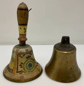 lot 122 image: Two Vintage Brass Bells