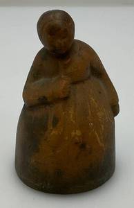 lot 123 image: Unusual Antique Brass Black Mammy Bell 3 14