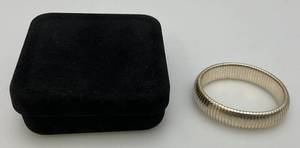 lot 155 image: 925 Marked Sterling Silver Stretch Bracelet With Original Packaging 32.84 Grams