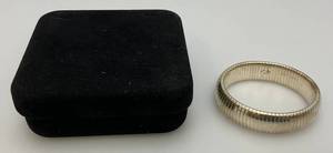 lot 156 image: 925 Marked Sterling Silver Stretch Bracelet With Original Packaging 32.70 Grams