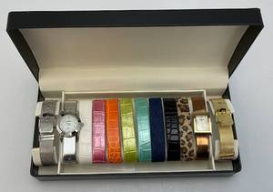 lot 167 image: Vintage Gossip  Womens Watch With Changeable Bands In Original Box (New Old Stock)