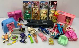 lot 182 image: Misc. Vintage Toys Including Beanie Babies, Jetsens And More