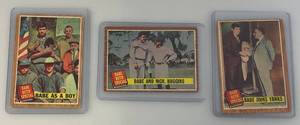 lot 191 image: 1962 Topps Babe As A Boy, Babe Joins The Yanks And Babe And Manager Huggins Baseball Cards
