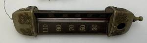 lot 225 image: Vintage Three Sided Ornate Outdoor Thermometer 7 14