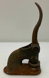 lot 243 image: Antique Cast Iron The Al 232 Gold Mining Company Of Ontario Corporate Seal Press