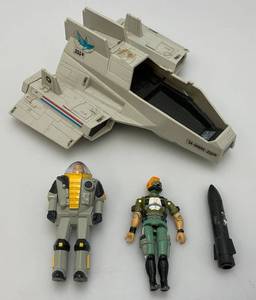 lot 249 image: 1984 SHARC Flying Submarine (Missing Pieces) And Two Action Figures Deep Six And Wetsuit
