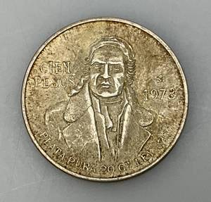 lot 204 image: 1978 Mexico .720 Silver 100 Peso Coin