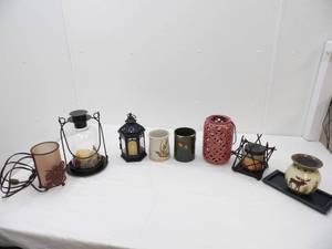 lot 55 image: Decor Lot lanterns, pottery vase, ceramic and more