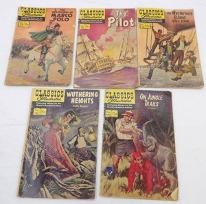 lot 84 image: Vintage Classics Illustrated Comics. 5ct. 15 cents
