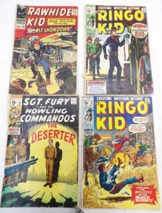 lot 88 image: Vintage Comics Ringo Kid, Rawhide Kid, SGT. Fury