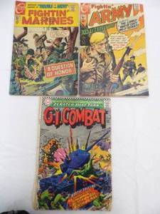 lot 89 image: Vintage Comics G.I. Combat, Fightin Arm, Fightin Marines
