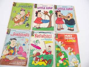 lot 90 image: Vintage Gold Key Comics Marges Little Lulu, Bullwinkle and Rocky and more