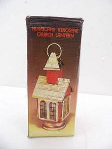 lot 109 image: Vintage Hurricane Kerosene Church Lantern (New in Box)