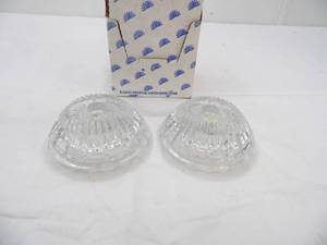 lot 125 image: 2 Lead Crystal Candle Holders. A Princess House Exclusive