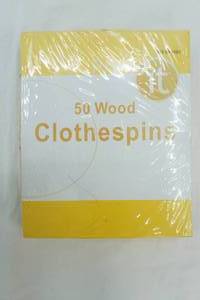 lot 196 image: NEW 50 Wood Clothespins