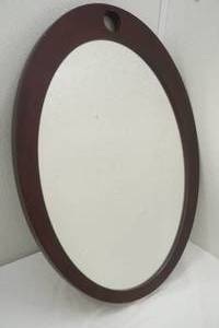 lot 201 image: Wooden Oval Mirror
