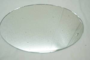 lot 209 image: Oval Frameless Mirror 13x 9