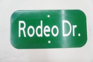 lot 256 image: 12x6 Metal Sign Rodeo Dr.