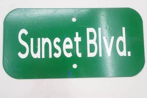 lot 257 image: 12x6 Metal Sign Sunset Blvd.
