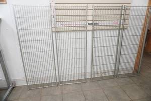 lot 287 image: 6 Industrial Metal Shelving Racks. 18.25x4