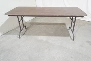 lot 289 image: Large Folding Table. Rectangular Banquet Table. 8