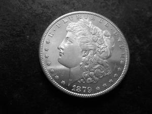 lot 1 image: 1879 S Morgan Silver Dollar