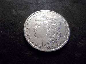 lot 2 image: 1880 O Morgan Silver Dollar Micro O