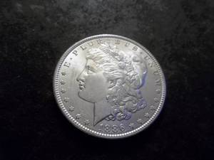lot 8 image: 1886 Morgan Silver Dollar