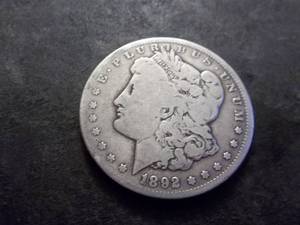 lot 22 image: 1892 CC Morgan Silver Dollar