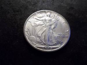 lot 30 image: 1944 D Walking Liberty Silver Half Dollar