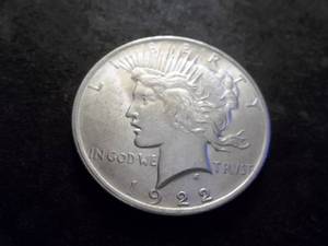 lot 35 image: 1922 Peace Silver Dollar