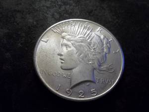 lot 44 image: 1925 Peace Silver Dollar