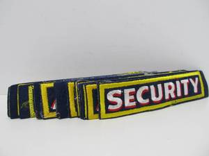 lot 283 image: Group of Large Embroidered SECURITY Arm Bar Patches - NOS