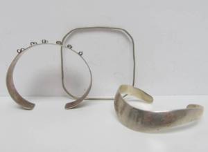 lot 17 image: Group of 3 Sterling Silver Bracelets #2