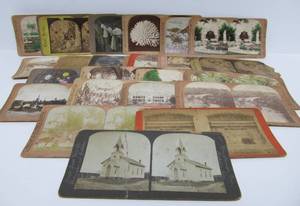 lot 67 image: Group of Antique Stereoview Cards
