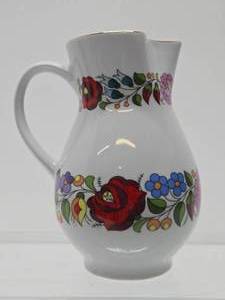 lot 114 image: Signed KALOCSA Handpainted Hungarian Pitcher
