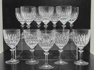 lot 99 image: 12 Signed GORHAM Crystal Goblets
