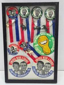 lot 264 image: Collection of Vintage JIMMY CARTER Campaign Buttons Ribbons etc
