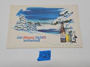 lot 291 image: 23 Vintage NOS Unused HAMMS Beer Placemats