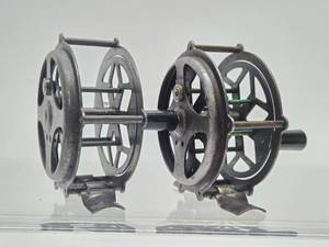lot 272 image: Nice Pair of Antique Metal Fly Fishing Reels