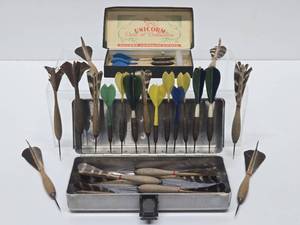 lot 273 image: Collection of Old Vintage Metal Tip Darts