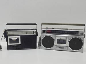 lot 320 image: 2 Retro Vintage PANASONIC Portable Radios Boombox &amp Cassette Player