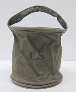 lot 331 image: Vintage US Marked Canvas Collapsible Water Bucket