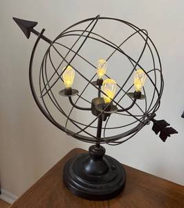 lot 28R image: DR - Industrial Armillary Sphere Table Lamp