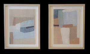 lot 61R image: LL  - Pair of Abstract Framed Prints