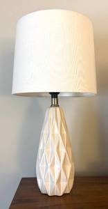 lot 62R image: MB - Modern Ceramic Table Lamp with Geometric Design