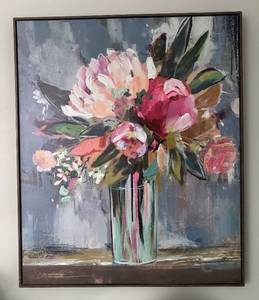 lot 64R image: MBB - Framed Floral Wall Art Print
